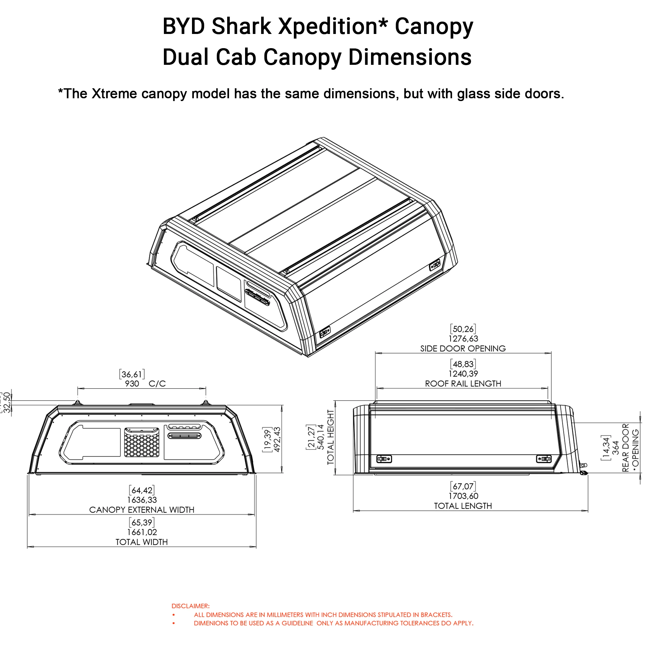 BYD Shark Dual Cab 2025+ Xtreme CapRax Canopy by Rhinoman - Image 3