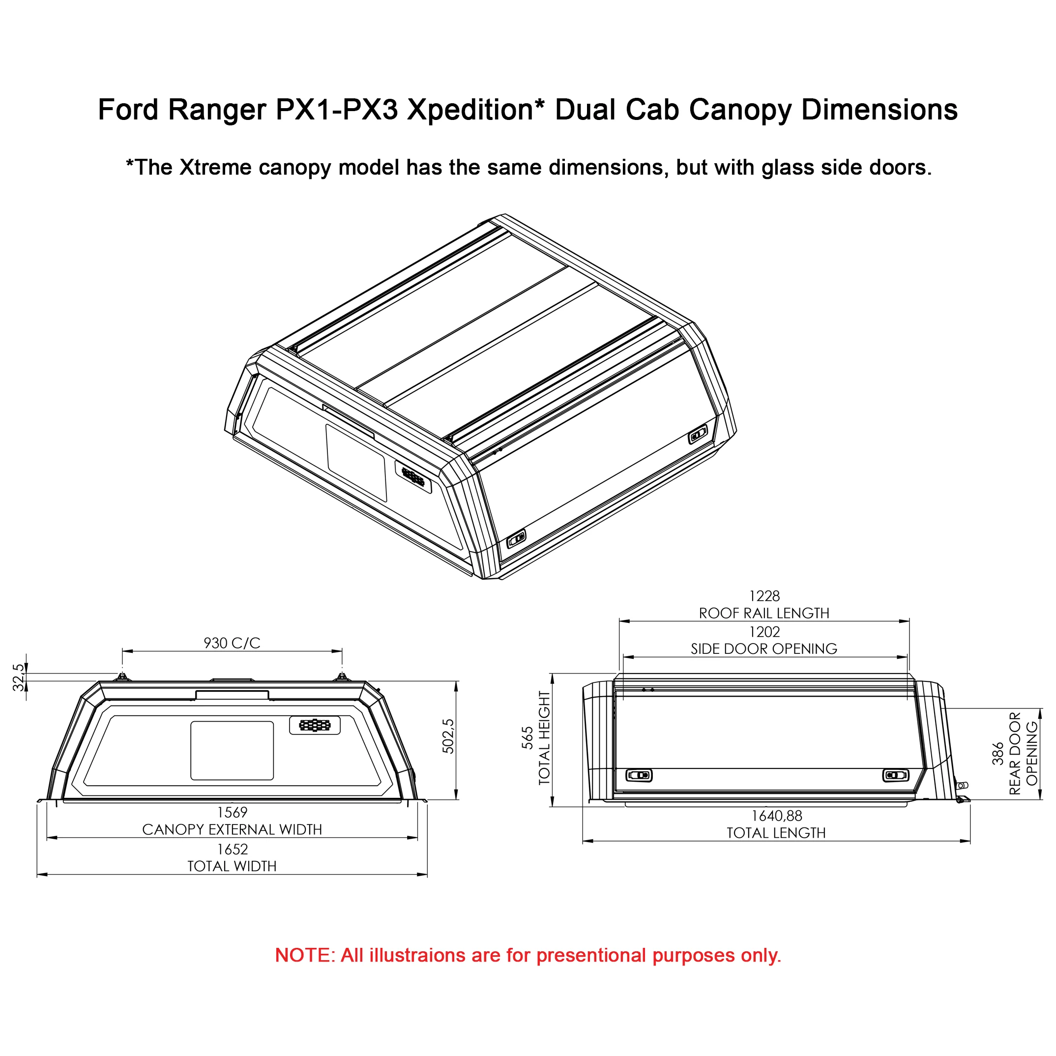 Ford Ranger PX Dual Cab Xtreme CapRax Canopy by Rhinoman - Image 5