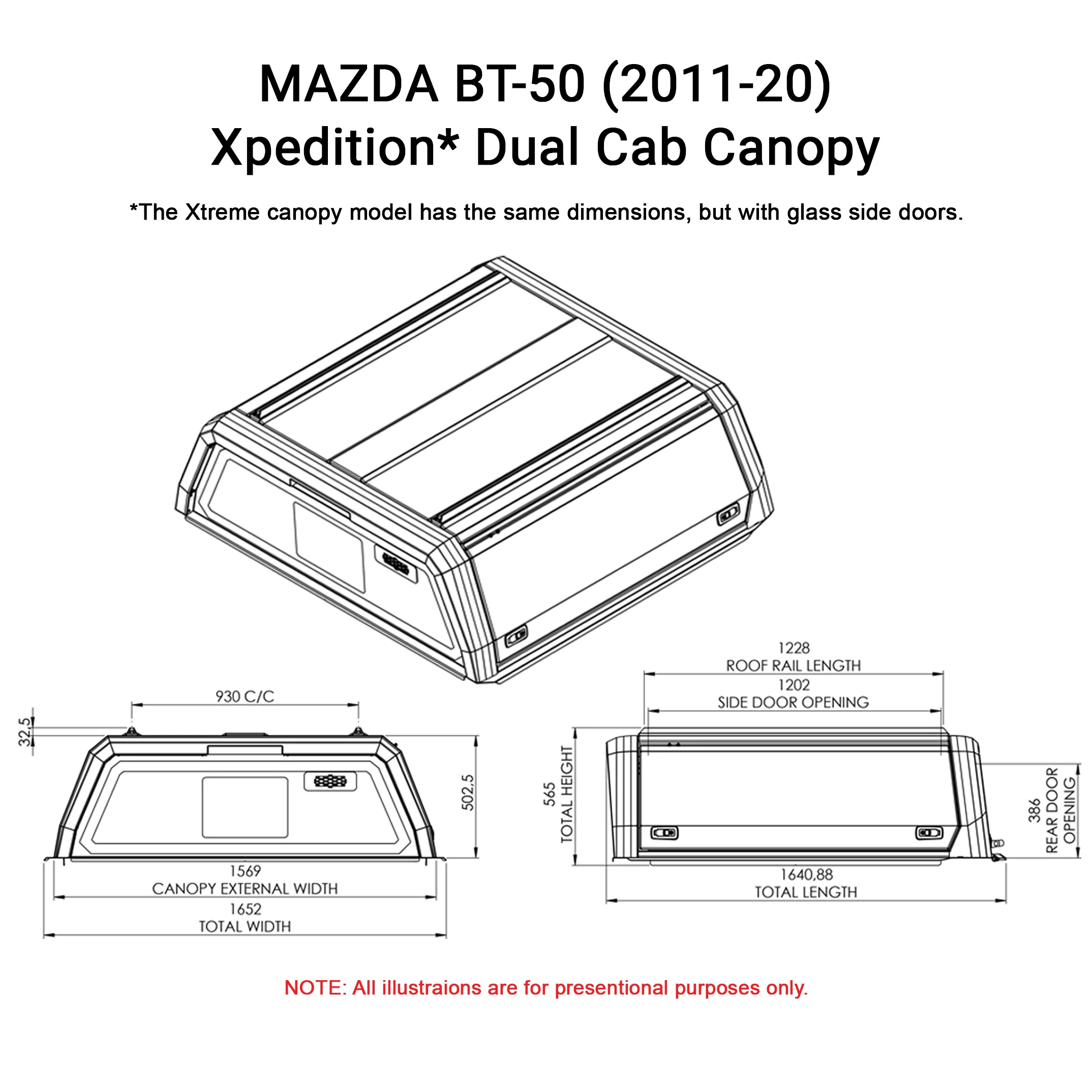 Mazda BT-50 2011-2020 Dual Cab Xtreme Caprax Canopy by Rhinoman - Image 5